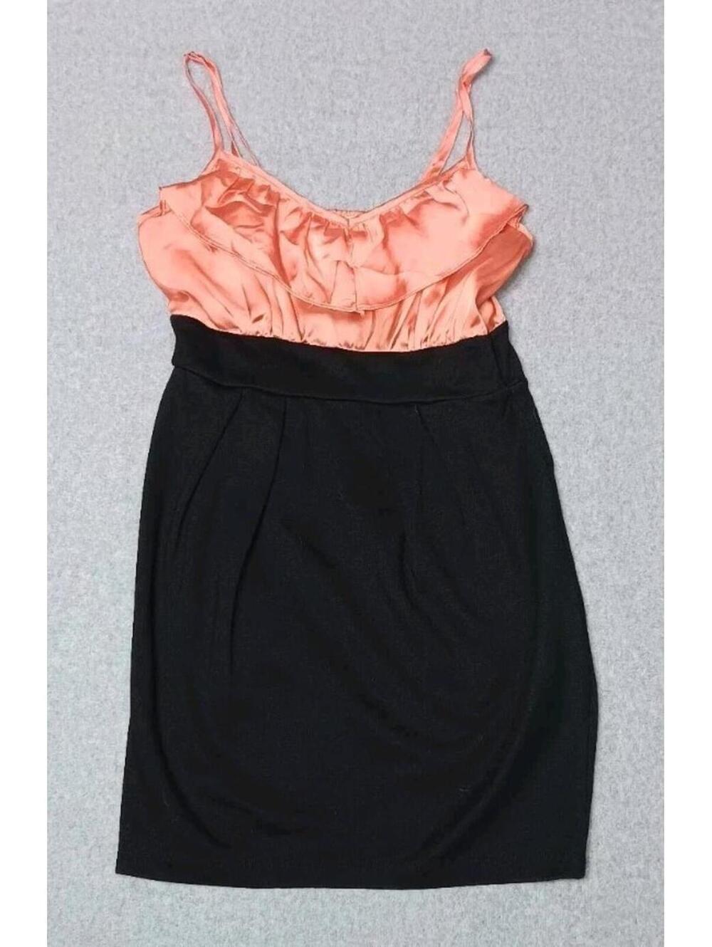 Vintage Y2k Forever 21 Sleeveless Body Con Mini Dress Womens Size Small Black...
